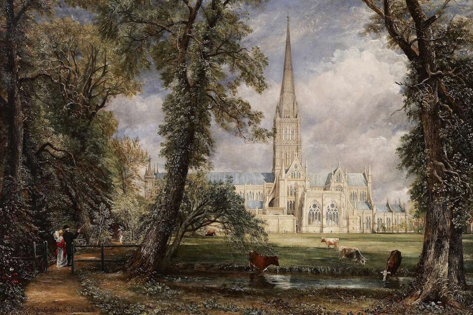 John Constable - Salisbury Cathedral from the Bishop's Garden / autor: Google Arts & Culture/@Wikimedia Commons