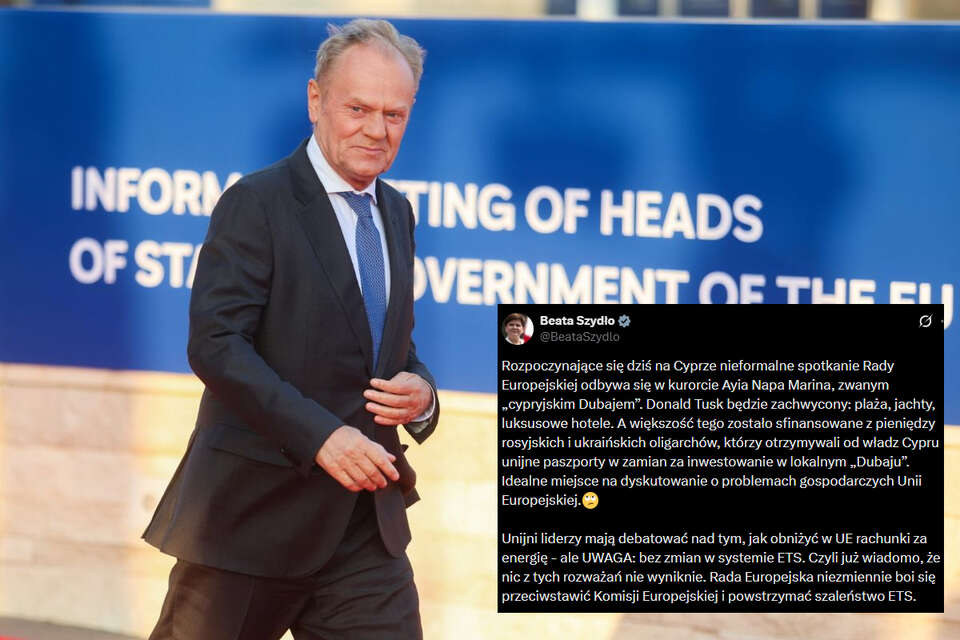 Premier Donald Tusk na Cyprze / autor: PAP/EPA/X