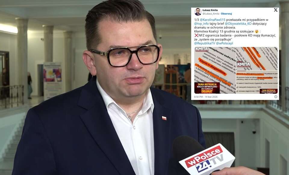 Poseł PiS ujawnia "przekaz dnia" KO ws. służby zdrowia?