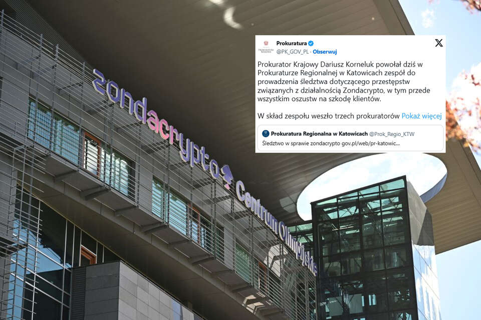 Neo-prokurator krajowy Dariusz Korneluk powołał w Prokuraturze Regionalnej w Katowicach zespół trzech prokuratorów do śledztwa ws. przestępstw związanych z działalnością Zondacrypto. / autor: PAP/Radek Pietruszka/X