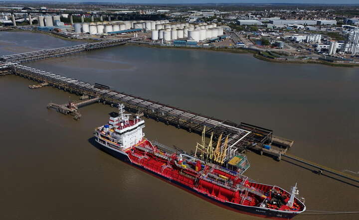 Terminal gazowy Navigator w Gray, głowny hub paliwa w Wielkiej Brytanii, 14 kwietnia 2026 / autor: PAP/EPA/NEIL HALL