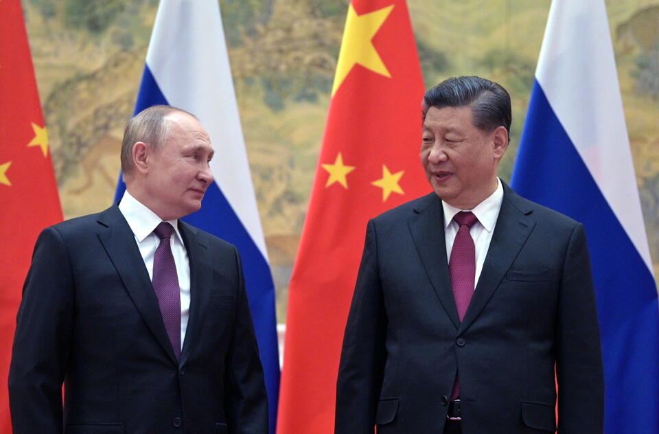Władimir Putin, Xi Jinping / autor: screenshot Twitter @KremlinRussia_E