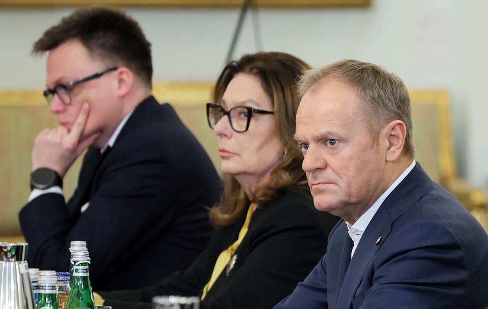  Donald Tusk, Małgorzata Kidawa-Błońska, Szymon Hołownia / autor: PAP/Paweł Supernak