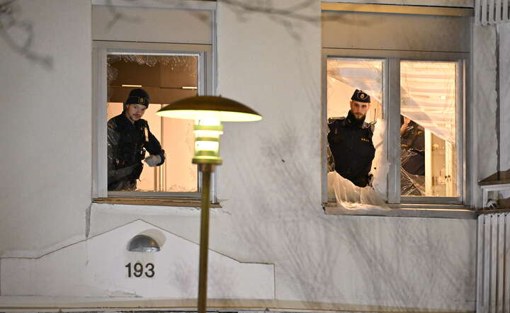 Explosion at apartment building in Handen, Sweden / autor: PAP/EPA/Henrik Montgomery
