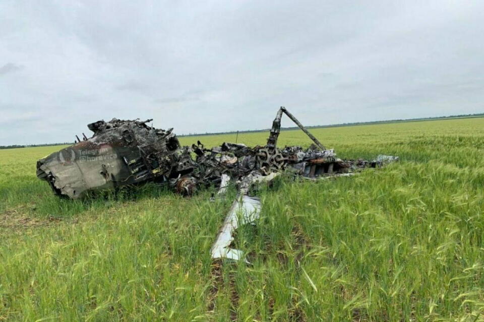 Zniszczony śmigłowiec Mi-35M / autor: t.me/Bratchuk_Sergey