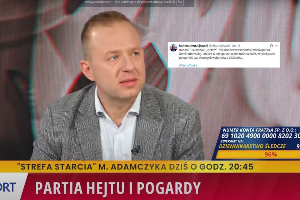 Mateusz Kurzejewski / autor: wPolsce24-screen/X-Mateusz Kurzejewski, screen