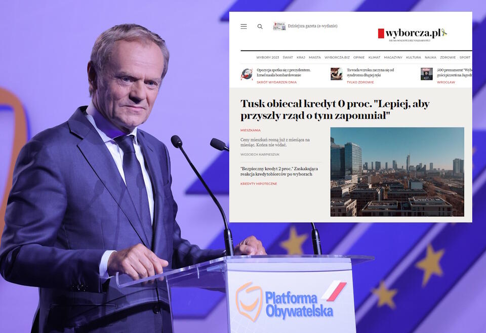 Donald Tusk  / autor: Fratria, screenshot wyborcza.pl