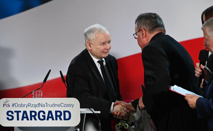 Jarosław Kaczyński w Stargardzie / autor: PAP