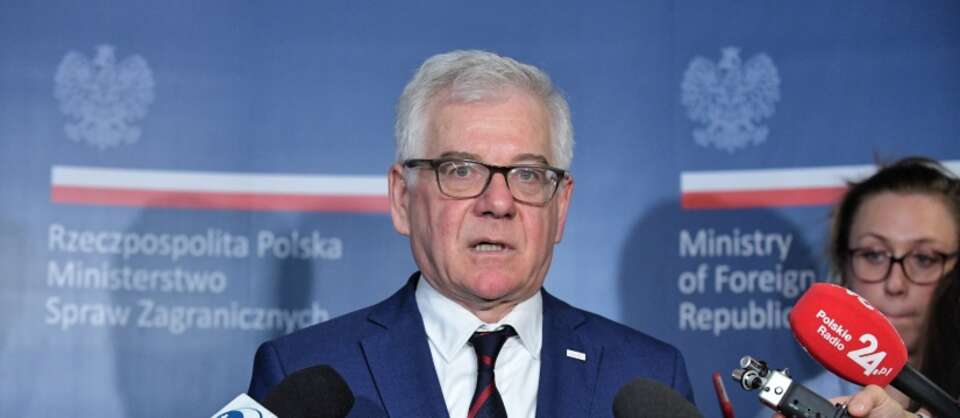 Minister spraw zagranicznych Jacek Czaputowicz podczas konferencji prasowej / autor: PAP/Marcin Obara