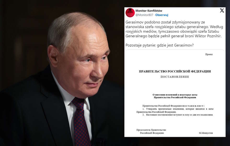 Szef rosyjskiego sztabu generalnego Gierasimow odwołany?