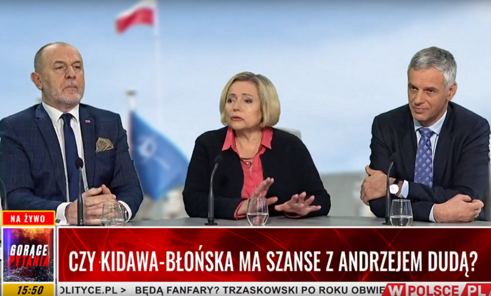Jan Mosiński, Wanda Nowicka, Paweł Poncyliusz / autor: Screen/wPolsce.pl