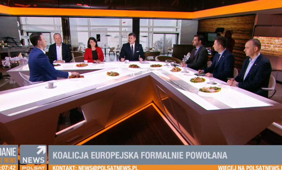 Śniadanie w Polsat News / autor: screen Polsat News