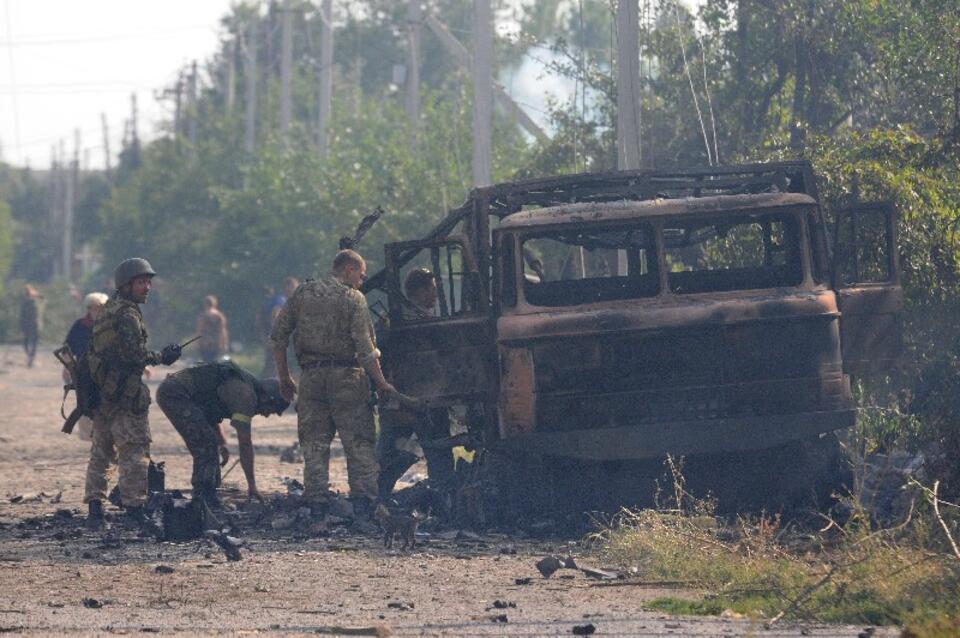 Żołnierze ukraińscy wokół Doniecka, PAP/EPA