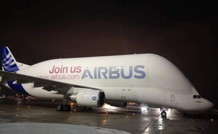 Potężny Airbus Beluga odleciał wczoraj z lotniska Chopina