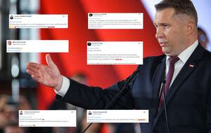 Na zdjęciu prof. Przemysław Czarnek oraz wpisy z portalu X (screeny) / autor: PAP/Łukasz Gągulski/X