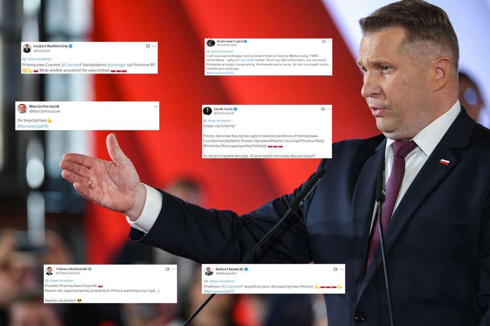 Na zdjęciu prof. Przemysław Czarnek oraz wpisy z portalu X (screeny) / autor: PAP/Łukasz Gągulski/X