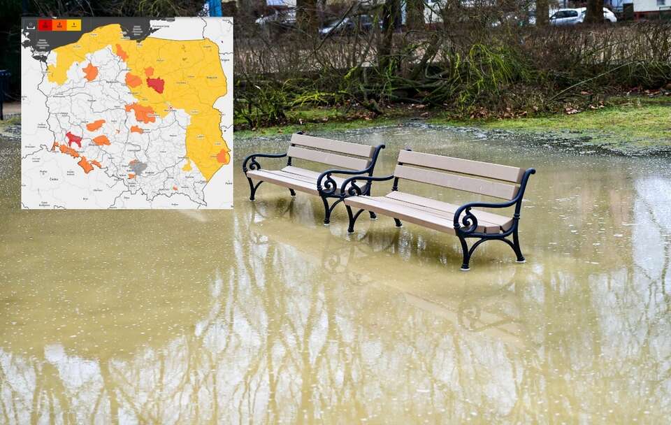 Zalane Jasne Błonia w Szczecinie / autor: PAP/Marcin Bielecki