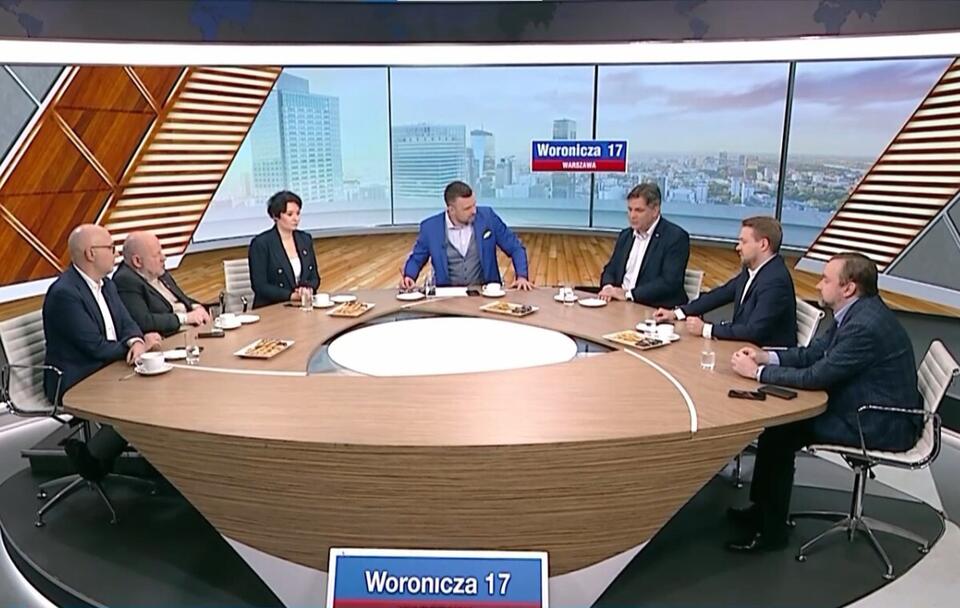 Politycy w programie "Woronicza 17" / autor: TVP Info (screenshot)