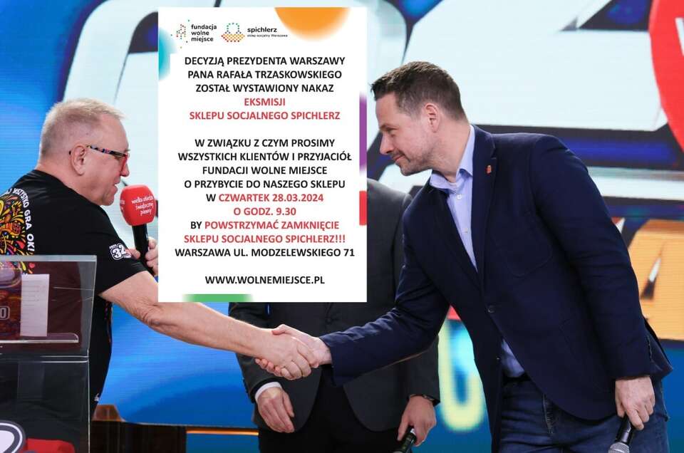 Prezydent Warszawy Rafał Trzaskowski na konferencji z Jerzym Owsiakiem / autor: PAP, Facebook