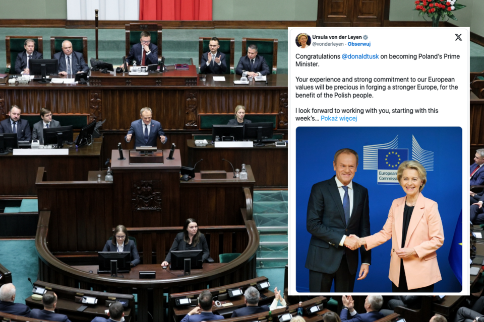 Sejm wybrał Donalda Tuska na premiera. / autor: PAP/Paweł Supernak/X