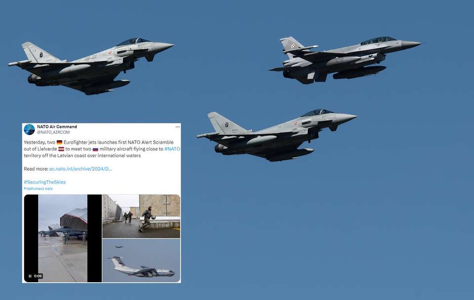 Myśliwce NATO eskortowały rosyjskie samoloty nad Bałtykiem