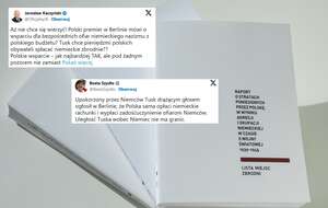 Prezes Jarosław Kaczyński i Beata Szydło nie zostawili suchej nitki na Donaldzie Tusku, który chce, aby Polska płaciła za niemieckie zbrodnie. / autor: Fratria