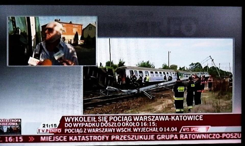 O tragedii informowały obszernie stacje telewizyjne, w tym TVP Info. Fot. wPolityce.pl
