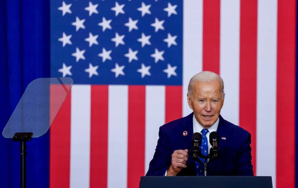 Joe Biden / autor: PAP/EPA/SHAWN THEW