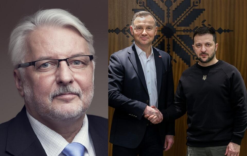 Były szef MSZ, europoseł PiS Witold Waszczykowski/Prezydent Andrzej Duda podczas wizyty prezydenta Wołodymyra Zełenskiego w Rzeszowie (grudzień 2022) / autor: Fratria/Jakub Szymczuk/KPRP