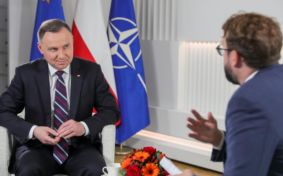 Prezydent Andrzej Duda w rozmowie z dziennikarzem "Bilda" / autor: Marek Borawski/KPRP