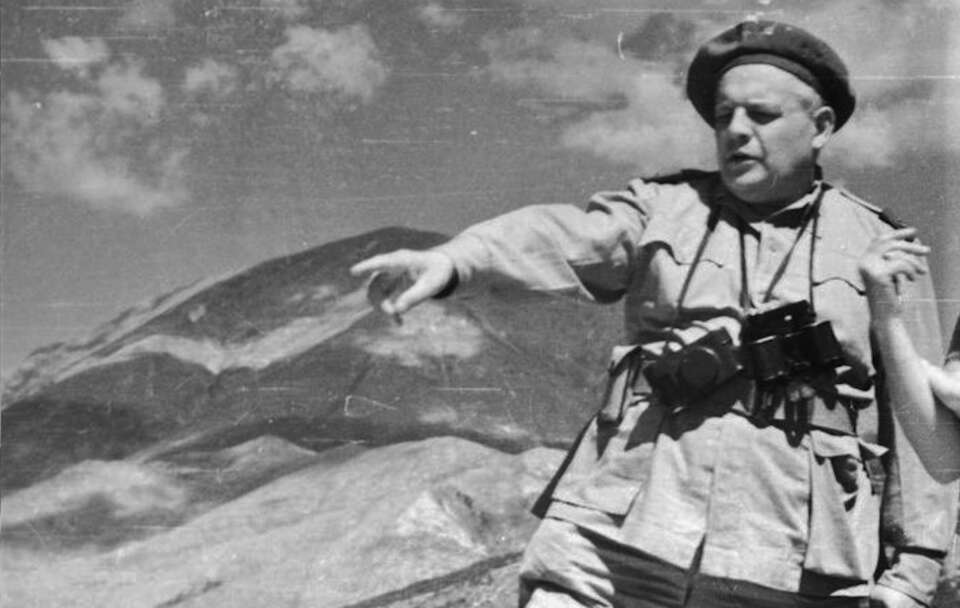 Melchior Wańkowicz jako korespondent wojenny pod Monte Cassino - maj 1944 / autor: Autor nieznany / Domena publiczna