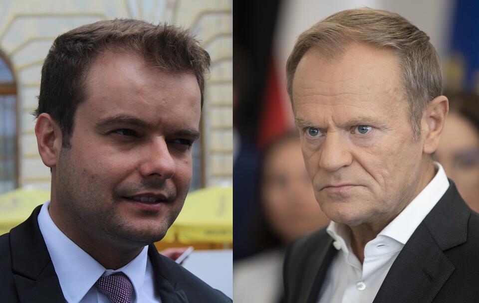 Rafał Bochenek vs. Donald Tusk / autor: Fratria