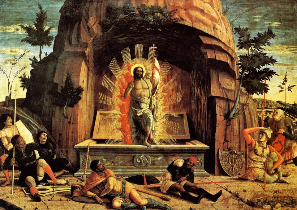 Zmartwychwstanie (1457–1459) / autor: Andrea Mantegna