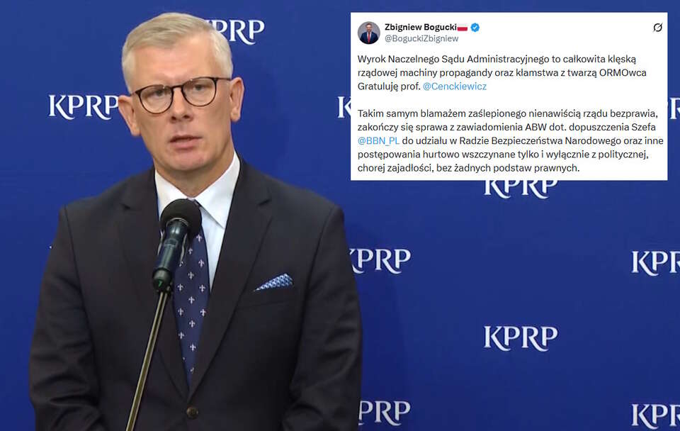 Wyrok NSA ws. dostępu do informacji niejawnych prof. Sławomira Cenckiewicz wzbudził w sieci falę komentarzy. / autor: Fratria/X