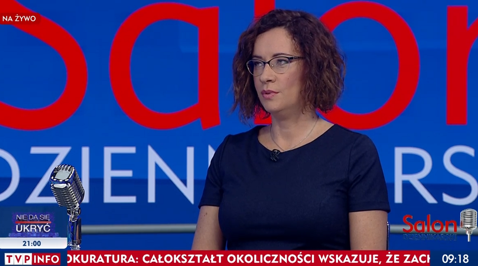 Red. Dorota Łosiewicz w Salonie Dziennikarskim / autor: TVP Info