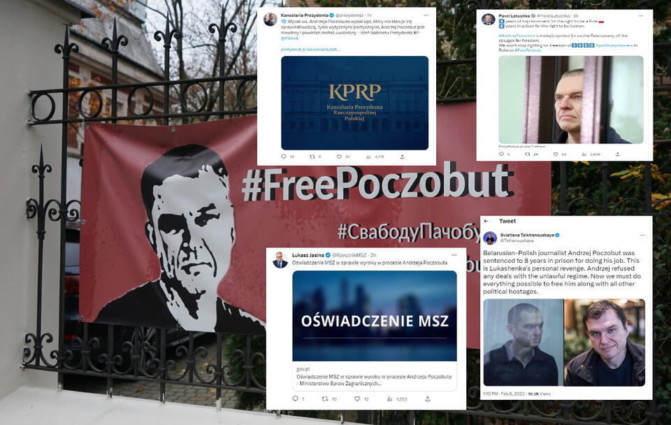 Plakaty nawołujące do uwolnienia Poczobuta w Warszawie / autor: Fratria