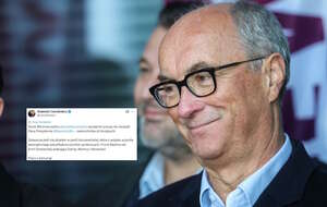 Włodzimierz Czarzasty/Wpis prof. Sławomira Cenckiewicza (screen z X) / autor: PAP/Marian Zubrzycki/X