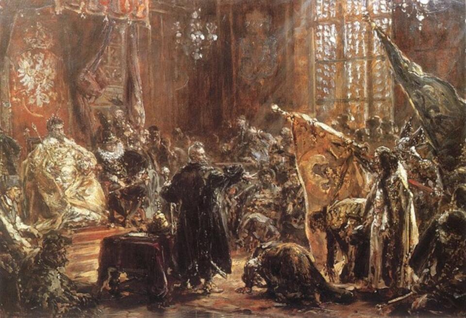fot. Jan Matejko: Carowie Szujscy na Sejmie Warszawskim, Wikimedia Commons