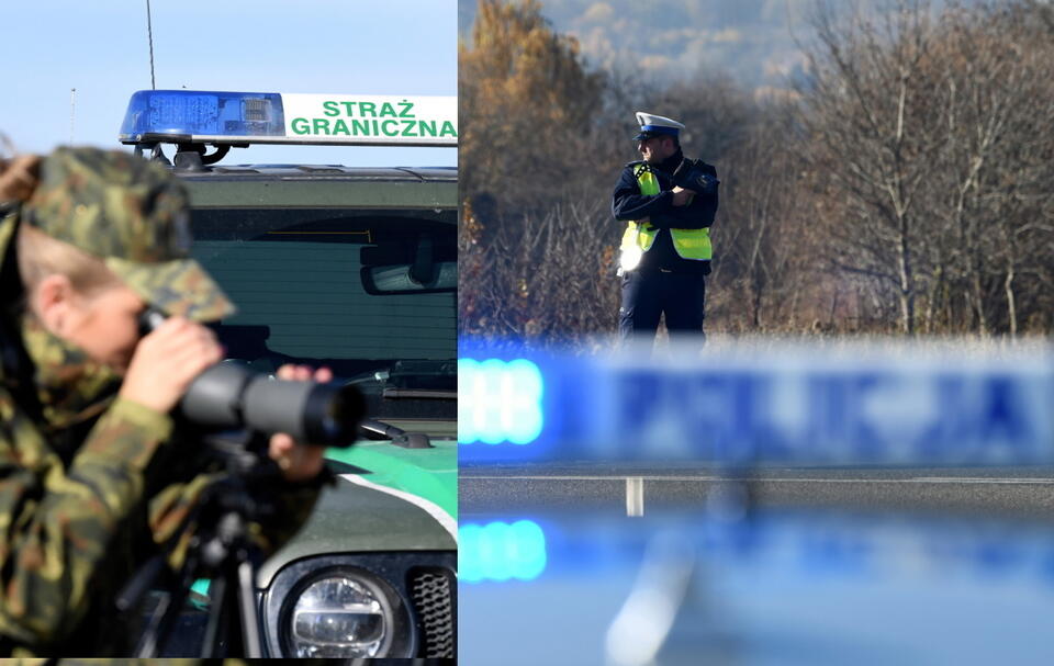 Straż Graniczna i policja / autor: PAP/Darek Delmanowicz