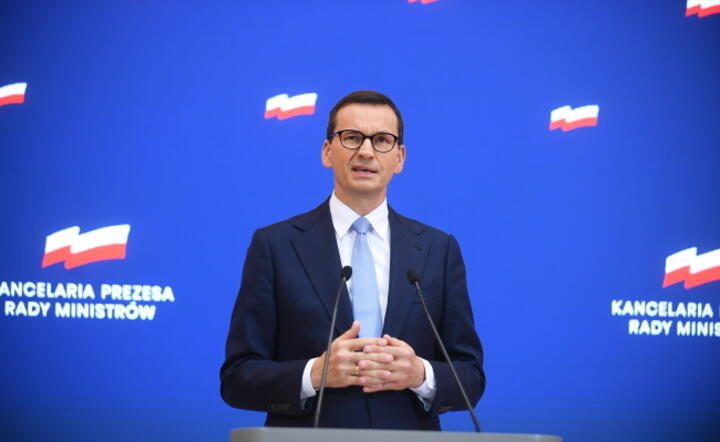  Premier Mateusz Morawiecki na konferencji prasowej po zakończonym posiedzeniu RM. / autor: PAP/Marcin Obara