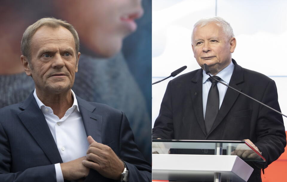 Donald Tusk, Jarosław Kaczyński / autor: fratria 