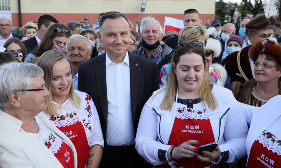 Prezydent Andrzej Duda w Troszynie / autor: PAP/Leszek Szymański