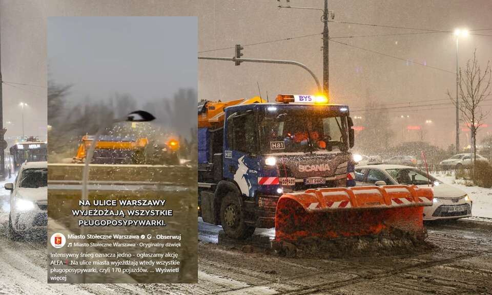 Ogromny problem Warszawy ze śniegiem. Ogłoszono akcję ALFA