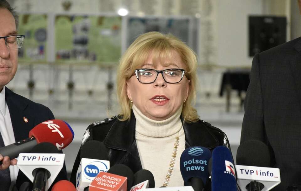 Poseł Gabriela Lenartowicz na briefingu prasowym w Sejmie / autor: Fratria