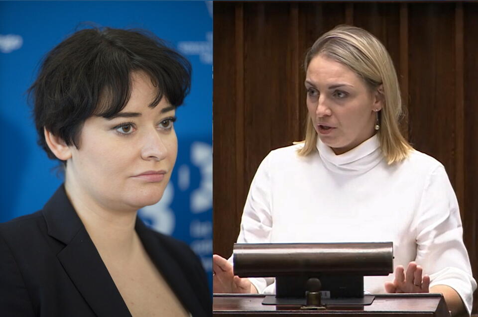 Anna Maria Żukowska, Konga Gajewska  / autor: Fratria screenshot YouTube/Sejm