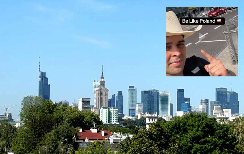 Panorama Warszawy; Amerykanin  / autor: Natalia Wierzbicka/TikTok