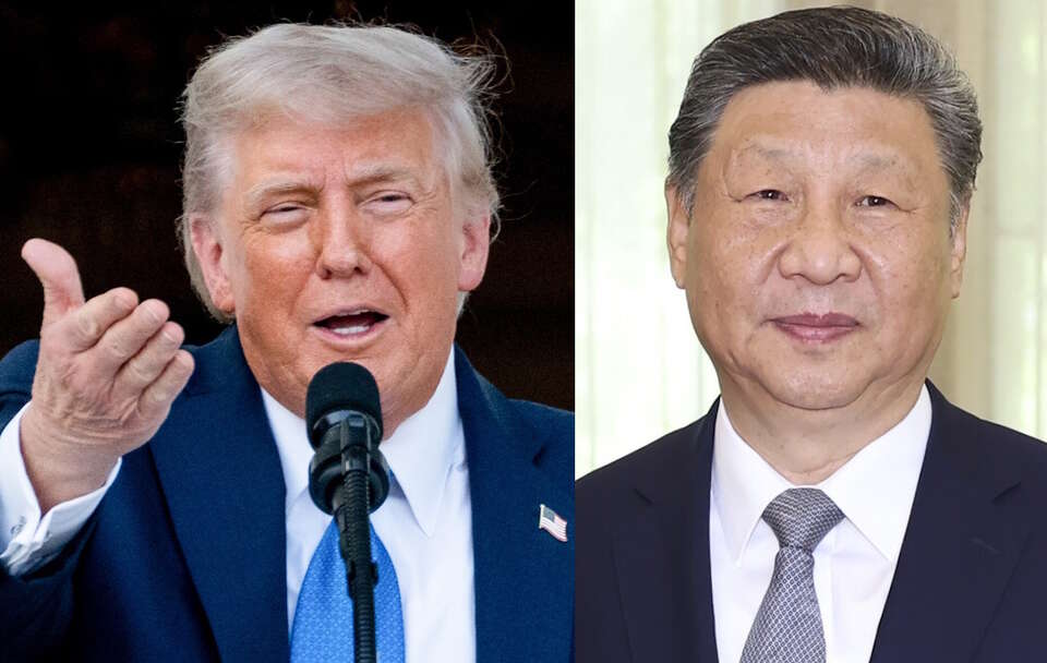 Donald Trump, Xi Jinping / autor: PAP/EPA/Eric Lee / POOL/PAP/EPA/XINHUA / HUANG JINGWEN