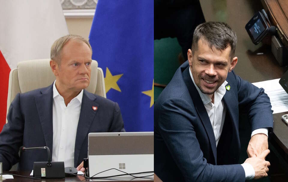 Donald Tusk, Michał Kołodziejczak / autor: Fratria/PAP/Paweł Supernak