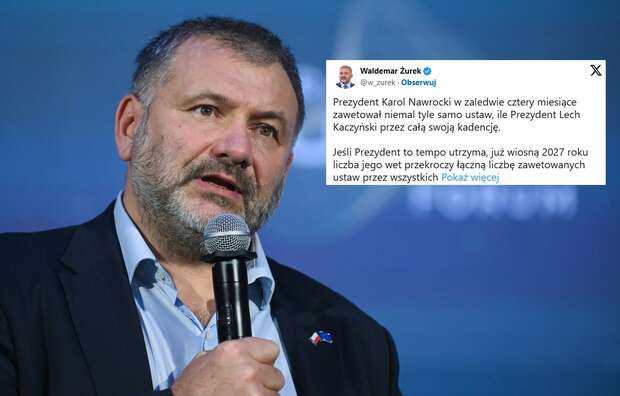 Waldemar Żurek zaatakował prezydenta Karola Nawrockiego. / autor:  PAP/Marcin Obara