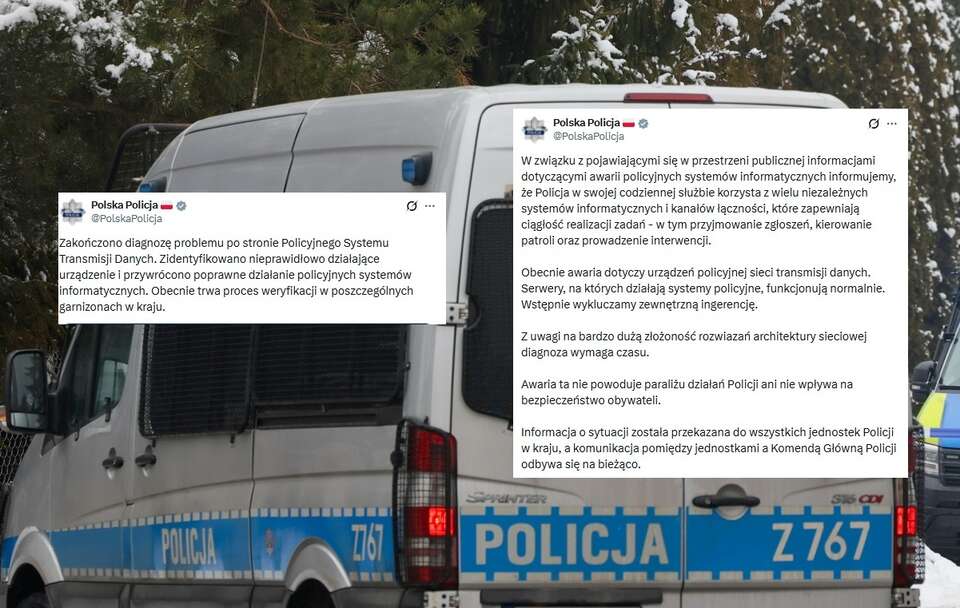 Doszło do awarii urządzeń policyjnej sieci transmisji danych / autor: PAP/Paweł Supernak